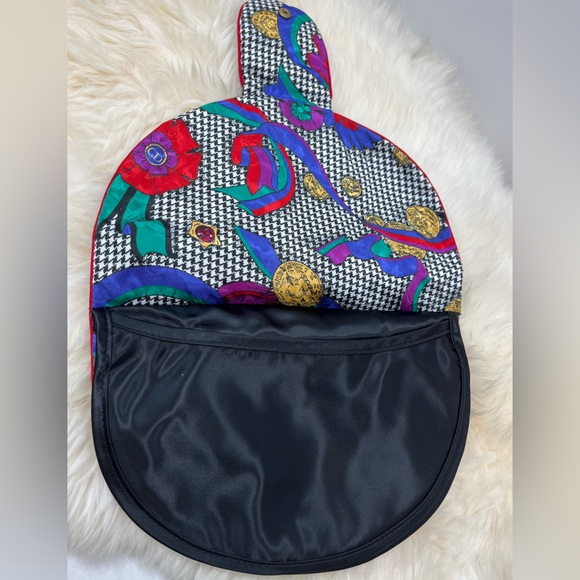 Christian Dior Vintage Lingerie /Hosiery Bag Rare!Houndstooth Ribbon Logo Print - Picture 4 of 15